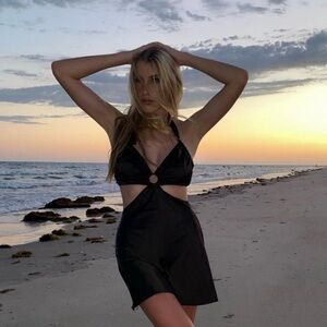 PEPPERMAYO Halter Style Mini Dress Little Black Dress